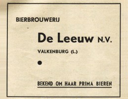 krantenknipsel leeuw bier 1948